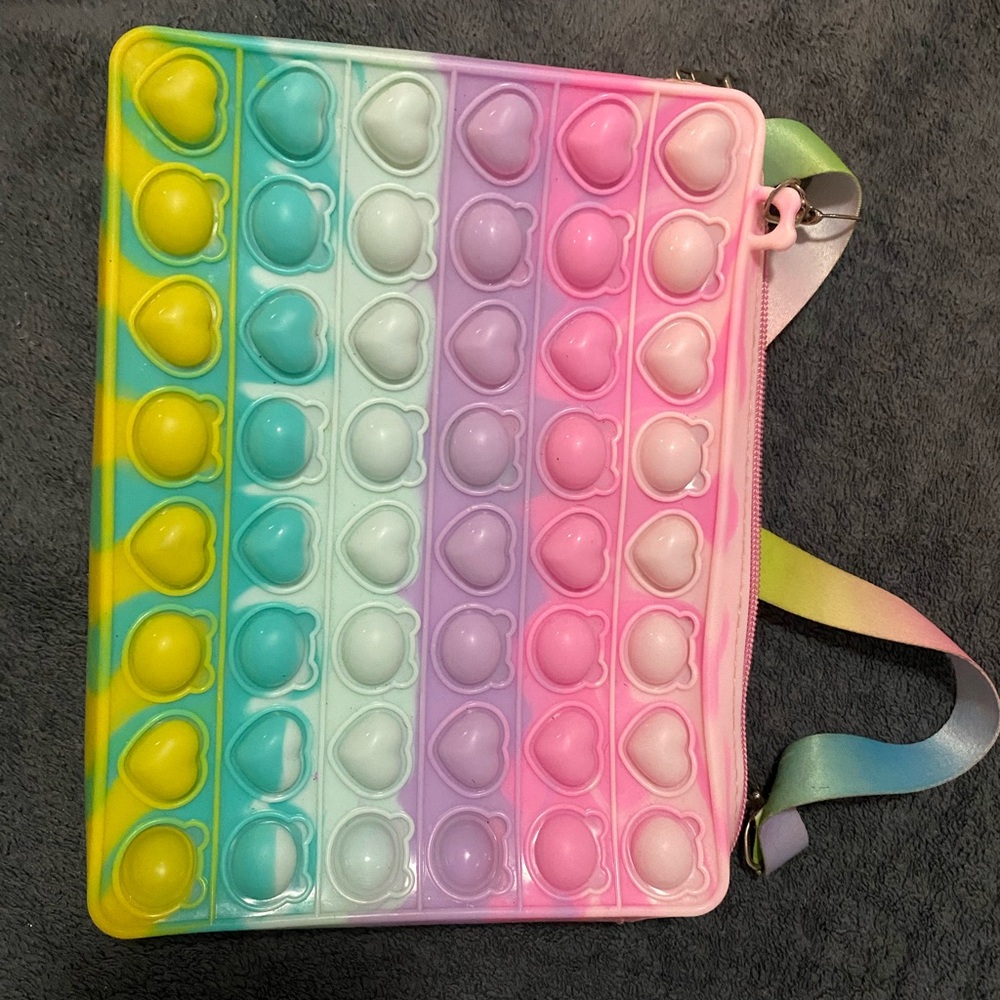 Colorful Heart Pop It Bag
